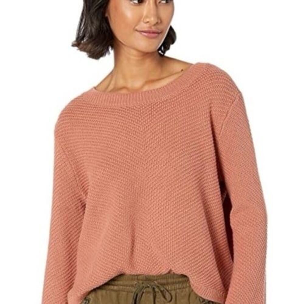 ROXY Terracotta orange brown knit sweater
